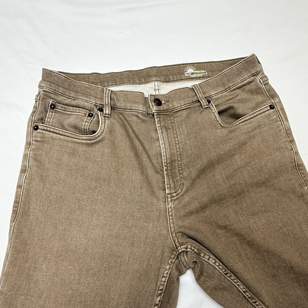 Faherty Movement Terry Stretch Driftwood Men’s Pants Brown 36X34 Fits 34X32